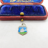 Sterling Silver and Enamel Aberystwyth Travel Shield Charm Pendant Vintage c1970