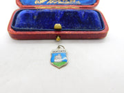 Sterling Silver and Enamel Aberystwyth Travel Shield Charm Pendant Vintage c1970