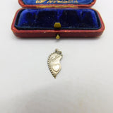 Sterling Silver Romantic 'Together' Drop Charm Pendant Vintage c1970