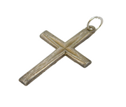 Sterling Silver Cross Charm Pendant Vintage c1970