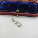 Sterling Silver Little Guitar Charm Pendant Vintage c1970