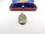 Sterling Silver French Catholic Saint Charm Pendant Vintage c1970