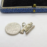 Sterling Silver Traditional Telephone Charm Pendant Vintage c1970