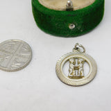 Sterling Silver Gemini Zodiac Charm Pendant Vintage c1970