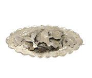 Sterling Silver Swallow Sweetheart Brooch Antique 1921 Birmingham Art Deco