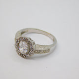 Sterling Silver Spinel Set Cluster Statement Dress Ring Vintage c1970 Size P