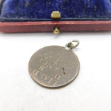 King Louis XIV Liard of France Old Bust Coin Charm Pendant 1697 Antique