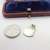 Sterling Silver & Enamel London Shield Charm Pendant Vintage c1970