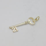 Sterling Silver 21st Birthday Key Charm Pendant Vintage c1970