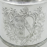 George III Sterling Silver Heraldic Lidded Tankard Antique 1761 London