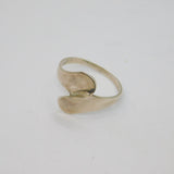 Sterling Silver Modernist Curved Front Dress Band Ring Vintage c1990 Size M