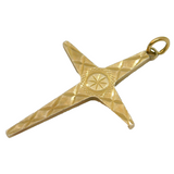 Sterling Silver Gilt Religious Cross Pendant Vintage 1961 Birmingham