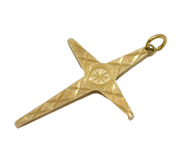 Sterling Silver Gilt Religious Cross Pendant Vintage 1961 Birmingham