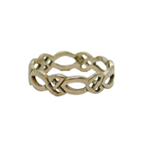 Sterling Silver Celtic Pattern Band Ring Vintage c1970 Size P