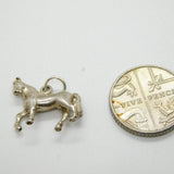 Sterling Silver Prancing Pony Charm Pendant Vintage c1970