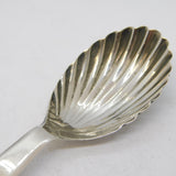 George III Sterling Silver Shell Bowl Tea Caddy Spoon Antique 1811 London