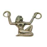 Sterling Silver Virgo Horoscope Charm Pendant Vintage c1970