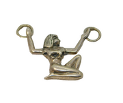 Sterling Silver Virgo Horoscope Charm Pendant Vintage c1970