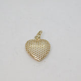 Sterling Silver Dotty Mesh Heart Charm Or Pendant Modern c2000s