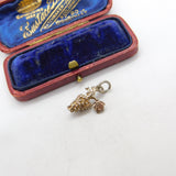 Sterling Silver Grape Wine Charm Pendant Vintage c1970