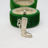 Sterling Silver Boot Charm Pendant Vintage c1970