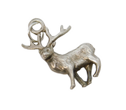 Sterling Silver Monarch of the Glen Stag Deer Charm Pendant Vintage c1970
