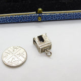 Sterling Silver Arc De Triomphe Figurine Charm Pendant Vintage c1970