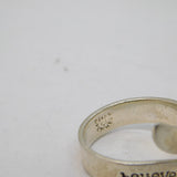 Taxco Sterling Silver & Brass Set Star 'Believe' Dress Ring Vintage c1980s