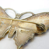 Sterling Silver & Colourful Enamel Butterfly Brooch Pin Antique c1940 Art Deco