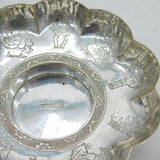 19th Century Chinese Sterling Silver Novelty Bowl Antique c1880s