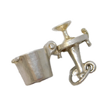 Sterling Silver Coup in the Champagne Bucket Charm Pendant Vintage c1970