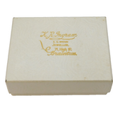 White Card Jewellery Box 'K.R.Ingram of Braintree' Antique c1940 Deco