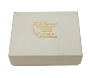 White Card Jewellery Box 'K.R.Ingram of Braintree' Antique c1940 Deco