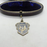 Sterling Silver and Niello Enamel Lightening Goddess Charm Pendant Siam 1920