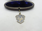 Sterling Silver and Niello Enamel Lightening Goddess Charm Pendant Siam 1920