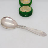 Danish Sterling Silver Art Nouveau Pattern Tea Caddy Spoon Antique c1900