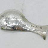 Arts & Crafts Sterling Silver Planished Tea Caddy Spoon Vintage 1997 London