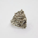 Sterling Silver Chunky Mythical Creature Statement Ring Vintage c1970 Size P 1/2