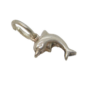 Sterling Silver Dolphin Charm Pendant Vintage c1970s