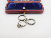 Sterling Silver Trio of Engagement Rings Charm Pendant Vintage c1970