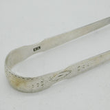 George III Pair of Sterling Silver Short Sugar Tongs Antique 1791 London