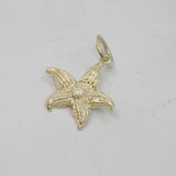 Sterling Silver Textured Flower Charm Pendant Vintage c1990