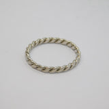 Sterling Silver Twist Pattern Dress Band Ring Vintage c1970 Size P