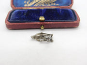 Sterling Silver Skiing Skier Charm Pendant Vintage c1970