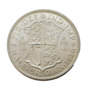 King George V .500 Silver Half Crown Coin Antique 1936 Very Fine Condition
