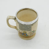 Edward VII Sterling Silver Mounted Stoneware Coronation Mug Antique 1901