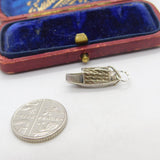 Sterling Silver Canoe Boat Charm Pendant Vintage c1970