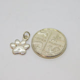 Sterling Silver Dog Paw Charm Pendant Contemporary c2010