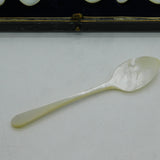 Victorian Boxed Set of Mother of Pearl Caviar Spoons Antique c1880s