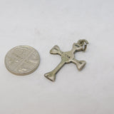Celtic Art Industries Scottish Sterling Silver Cross Charm Pendant Vintage c1950